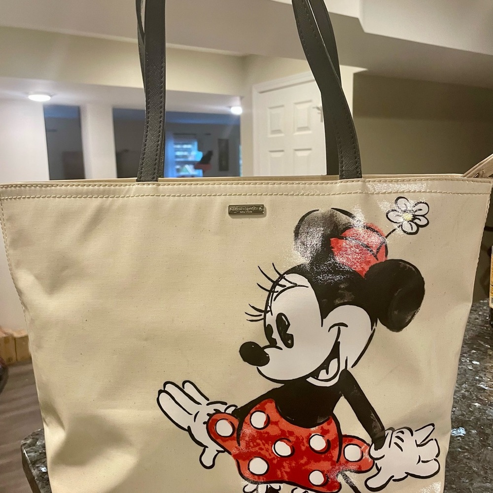 Disney Minnie Mouse Coated Canvas Tote Bag with Storybook Lining